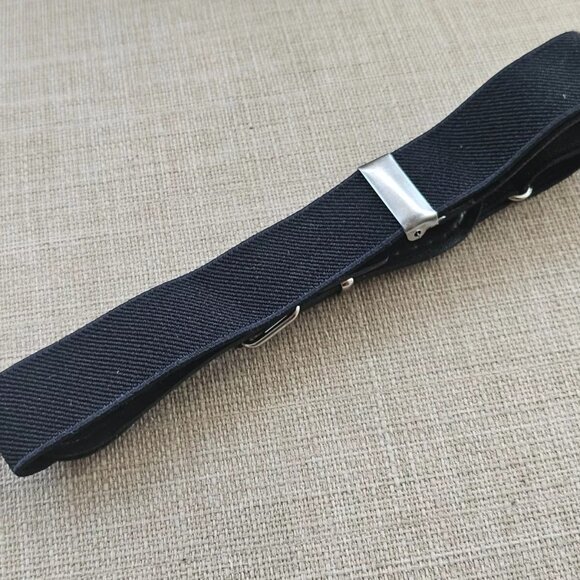 Dog Collar Vegan Faux Leather Black Silver Tone Buckle Pet Collar Adjustable - Picture 5 of 9
